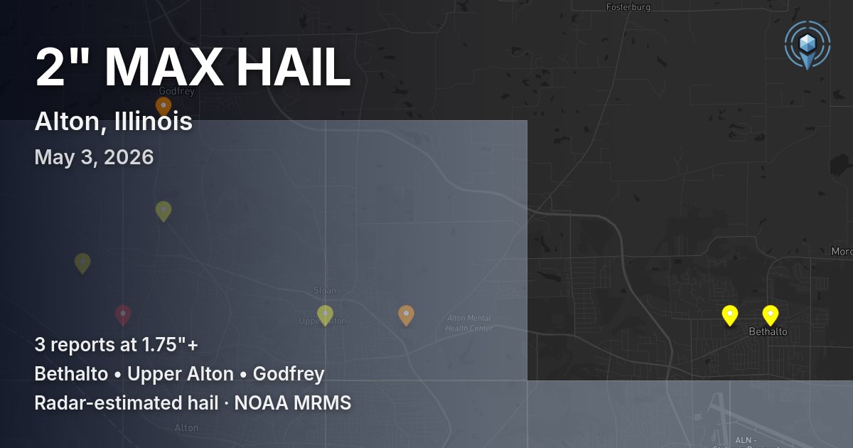 Affected area preview for Alton, IL