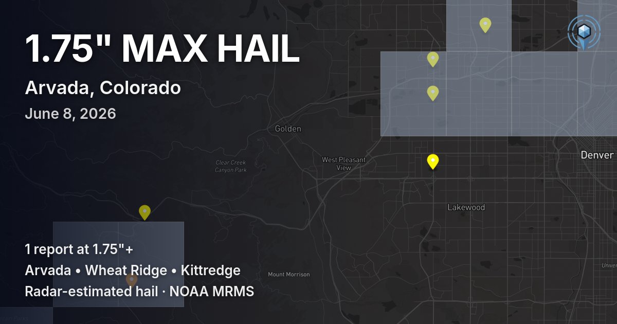 Affected area preview for Arvada, CO