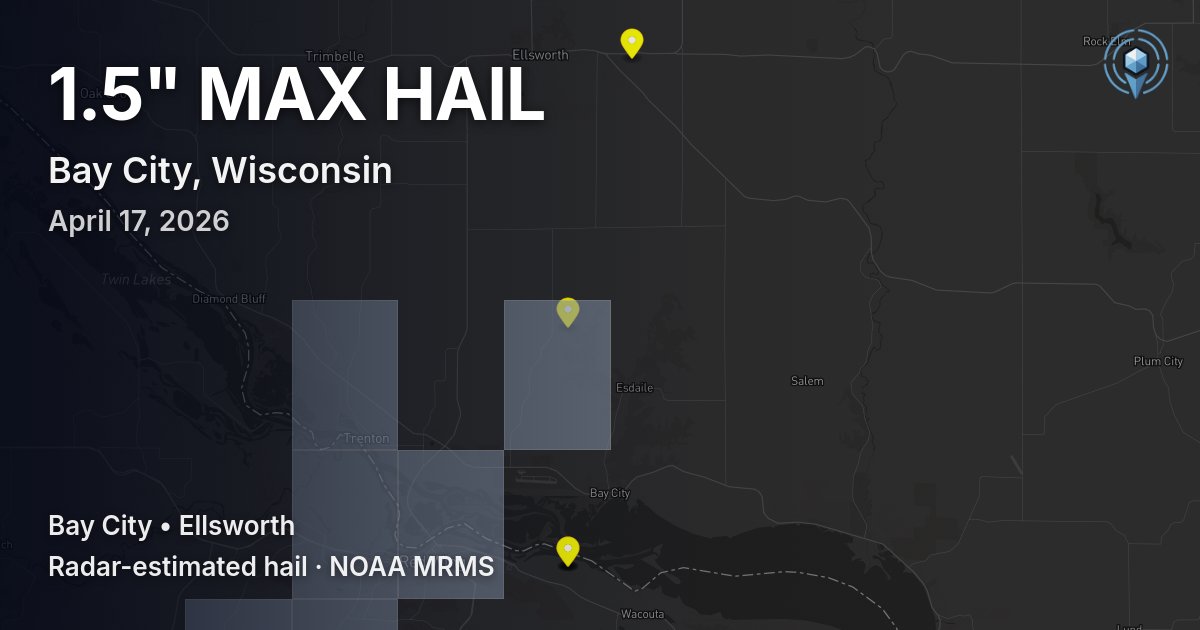 Affected area preview for Bay City, WI