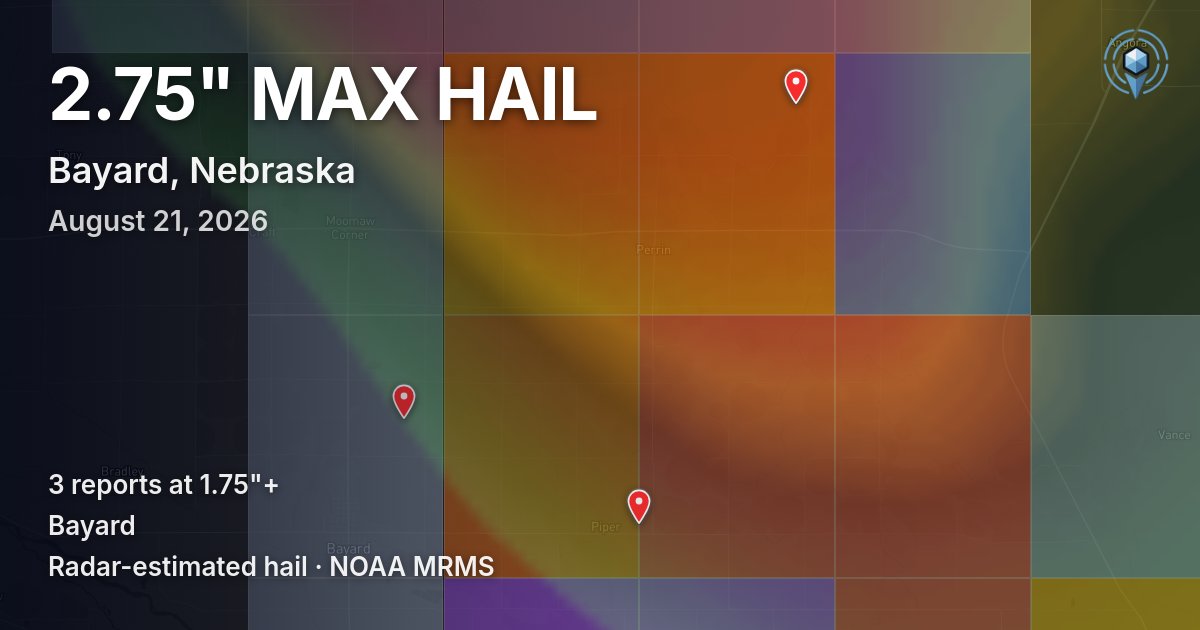 Affected area preview for Bayard, NE