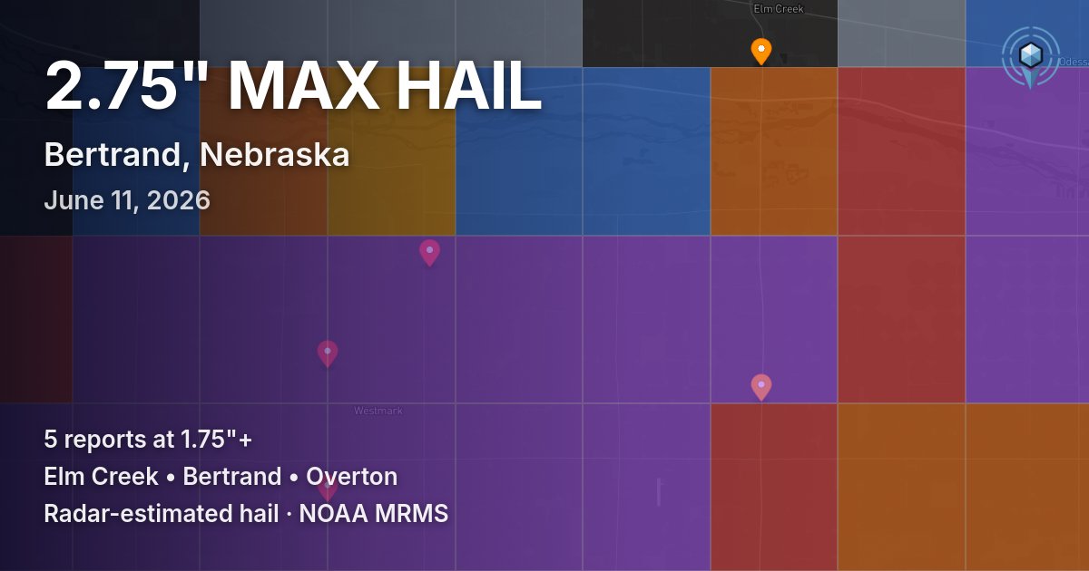 Affected area preview for Bertrand, NE