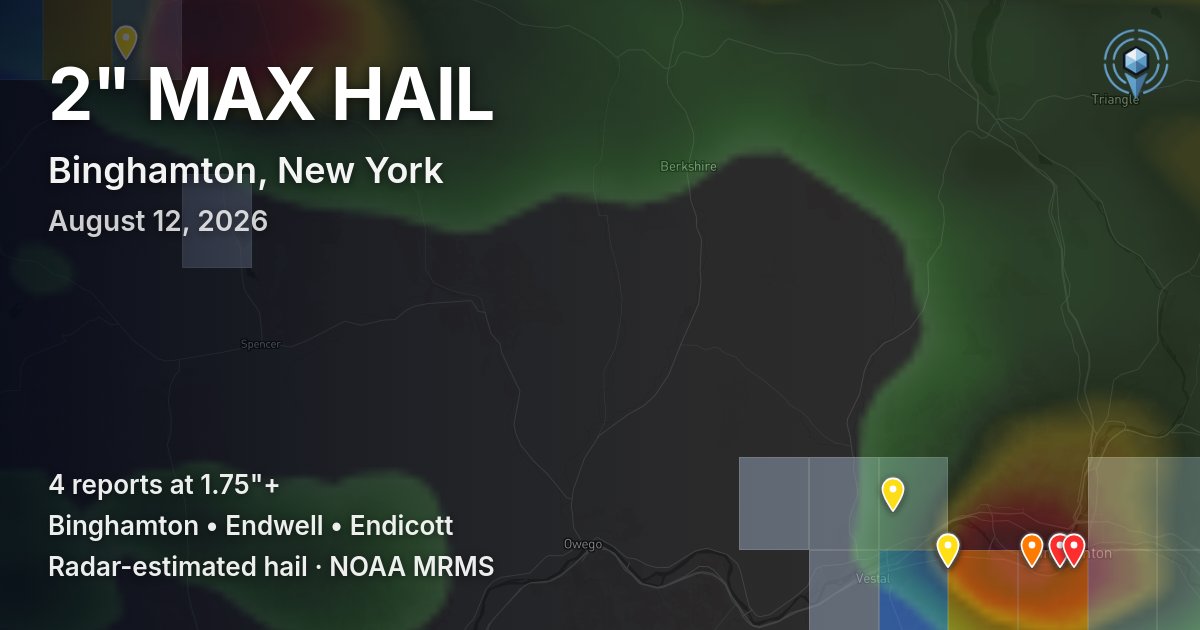 Affected area preview for Binghamton, NY
