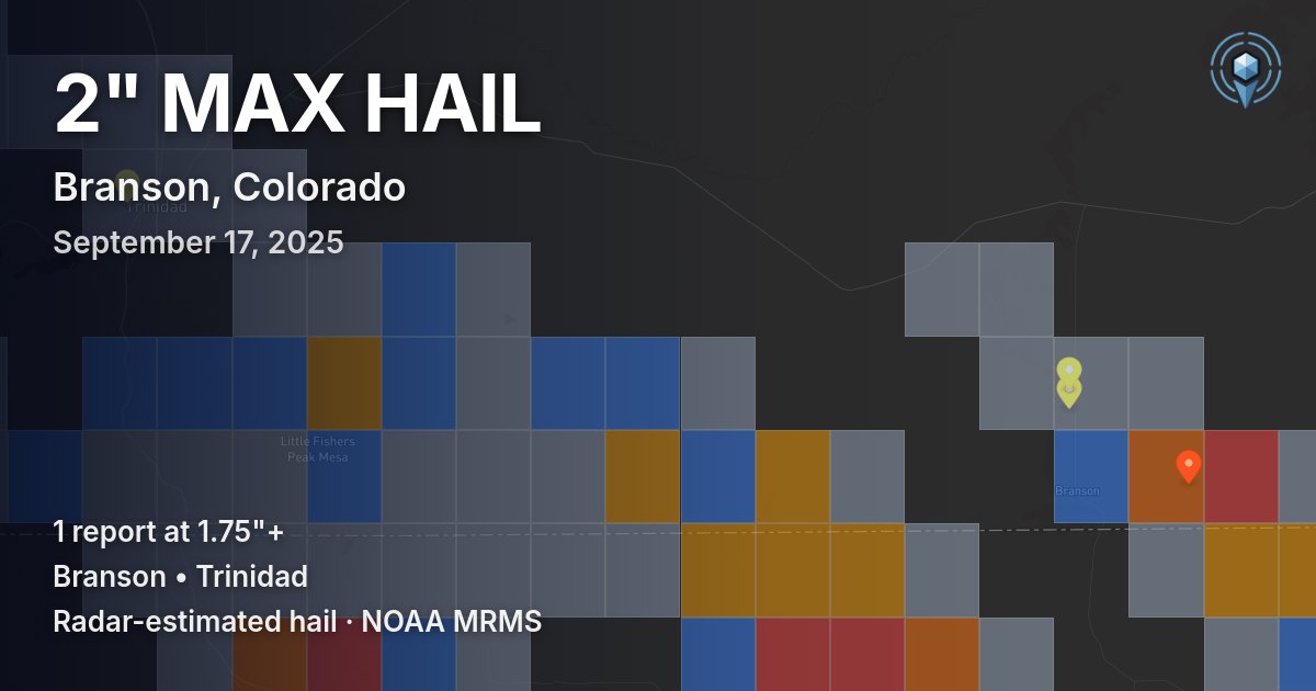 Affected area preview for Branson, CO