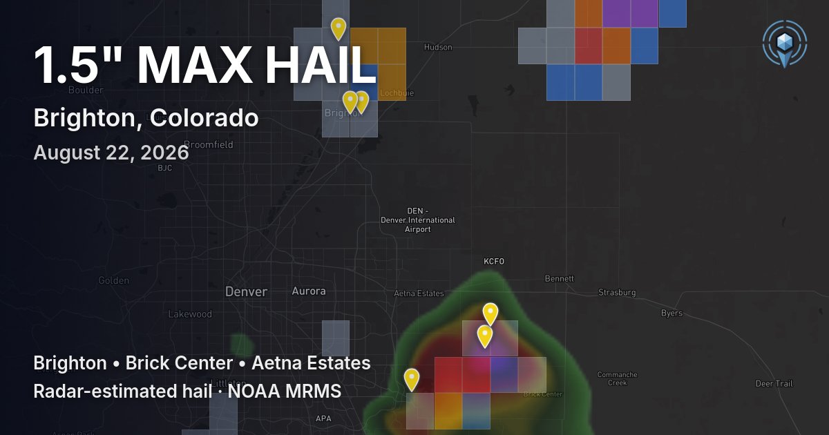 Affected area preview for Brighton, CO