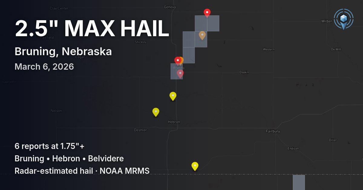 Affected area preview for Bruning, NE