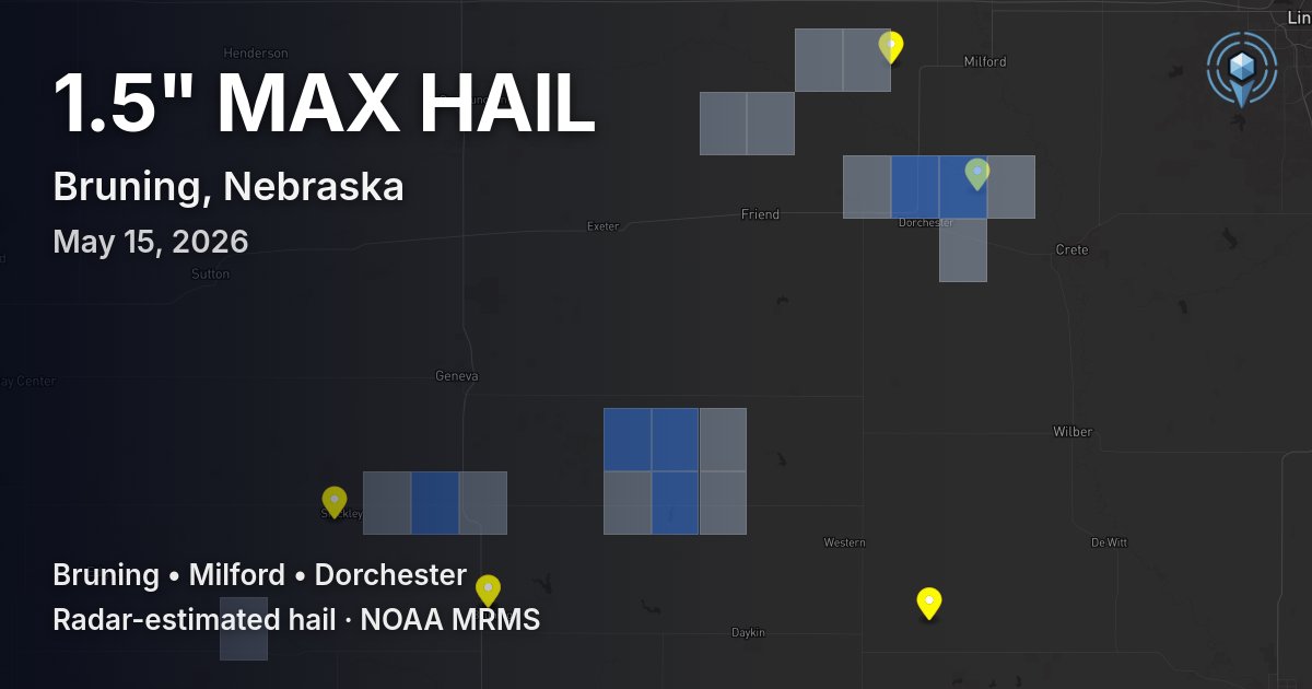 Affected area preview for Bruning, NE
