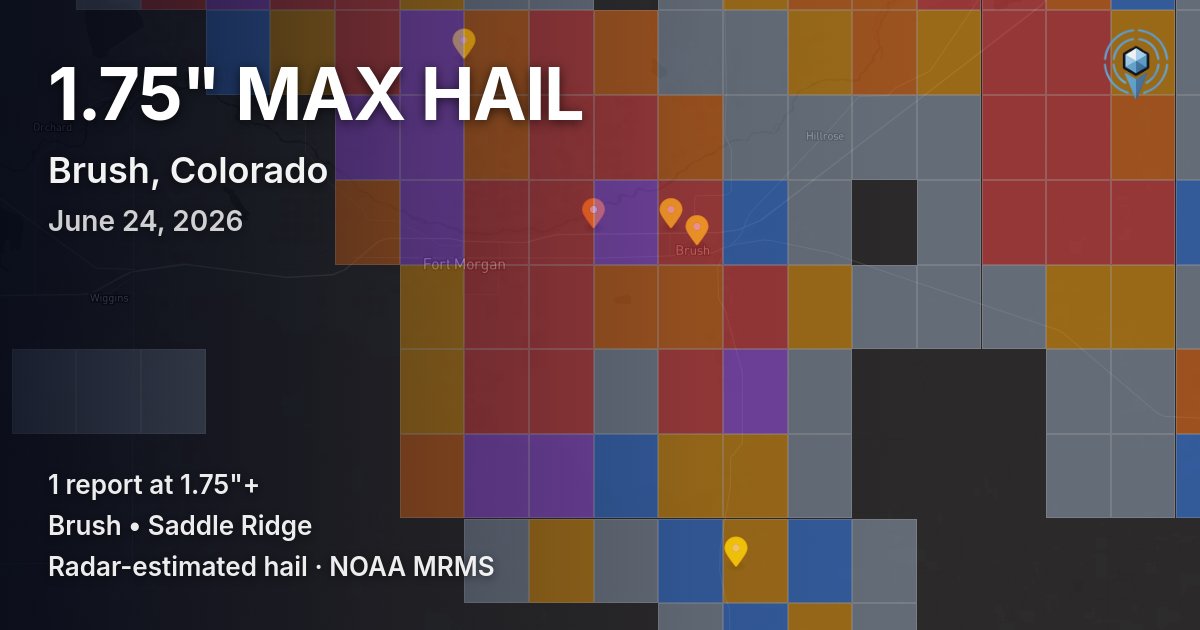 Affected area preview for Brush, CO