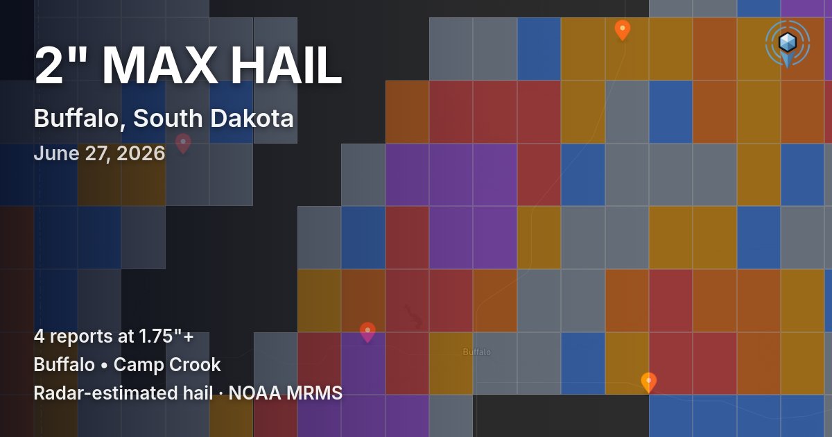 Affected area preview for Buffalo, SD