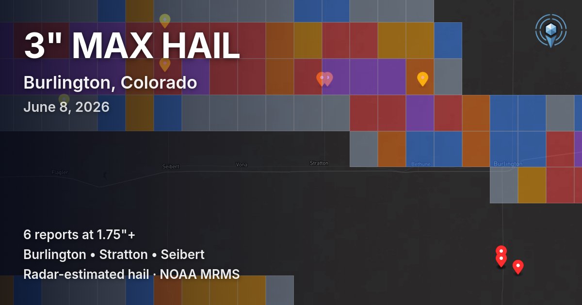 Affected area preview for Burlington, CO
