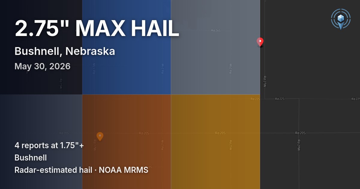 Affected area preview for Bushnell, NE