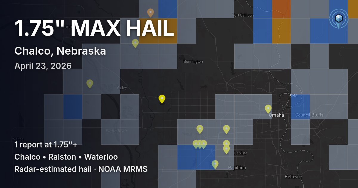 Affected area preview for Chalco, NE