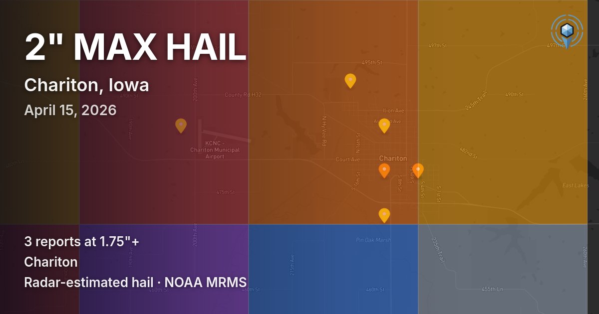 Affected area preview for Chariton, IA