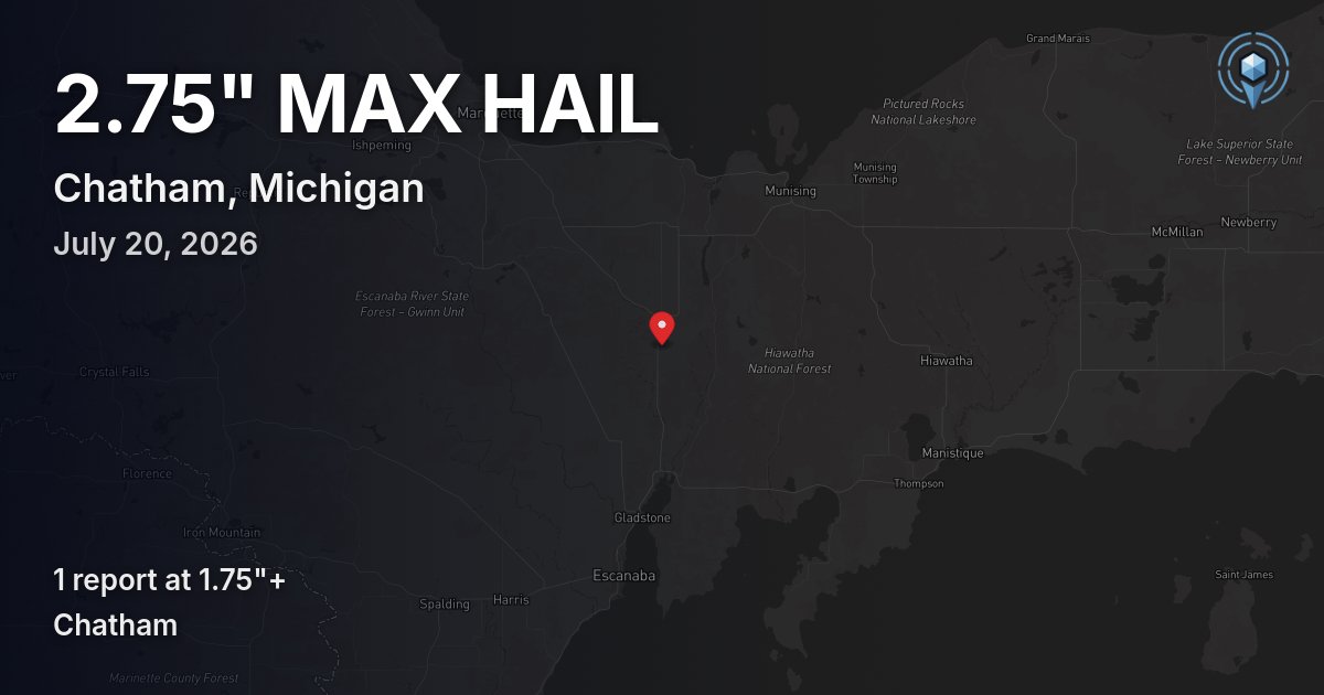 Affected area preview for Chatham, MI