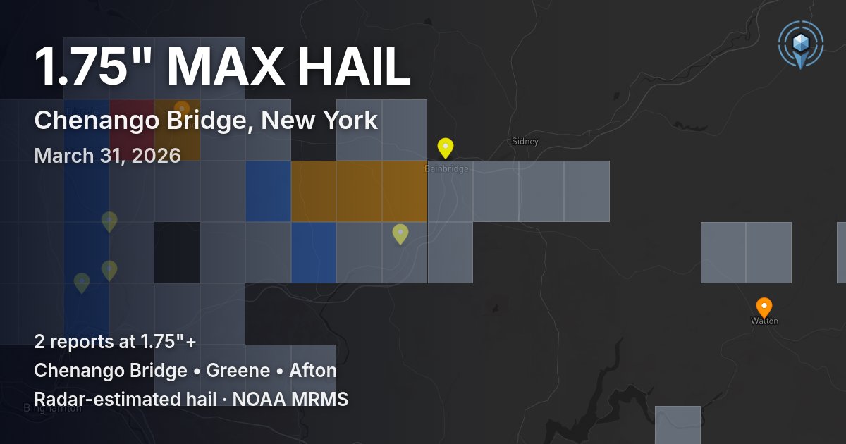 Affected area preview for Chenango Bridge, NY