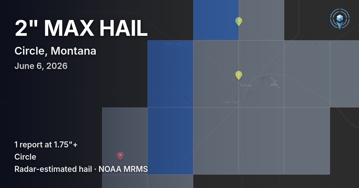 Affected area preview for Circle, MT