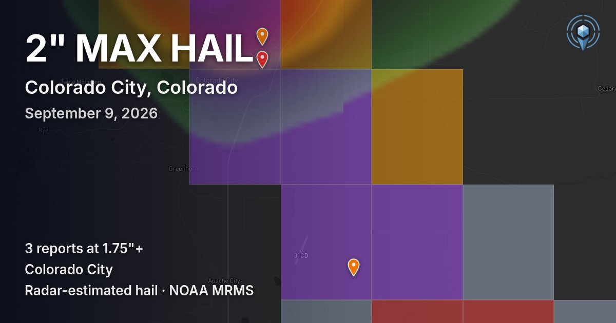 Affected area preview for Colorado City, CO