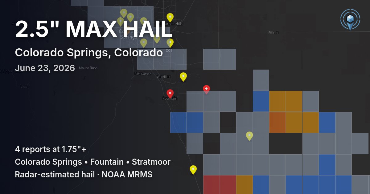 Affected area preview for Colorado Springs, CO