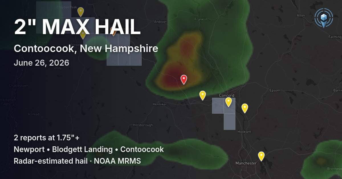 Affected area preview for Contoocook, NH