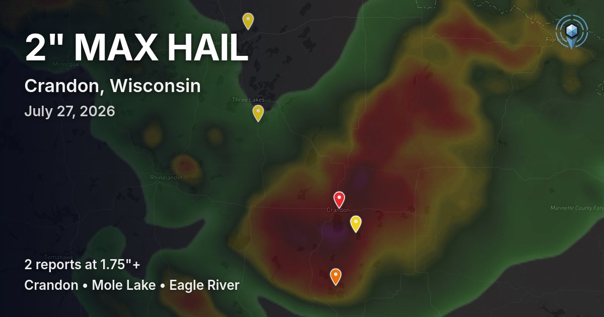 Affected area preview for Crandon, WI