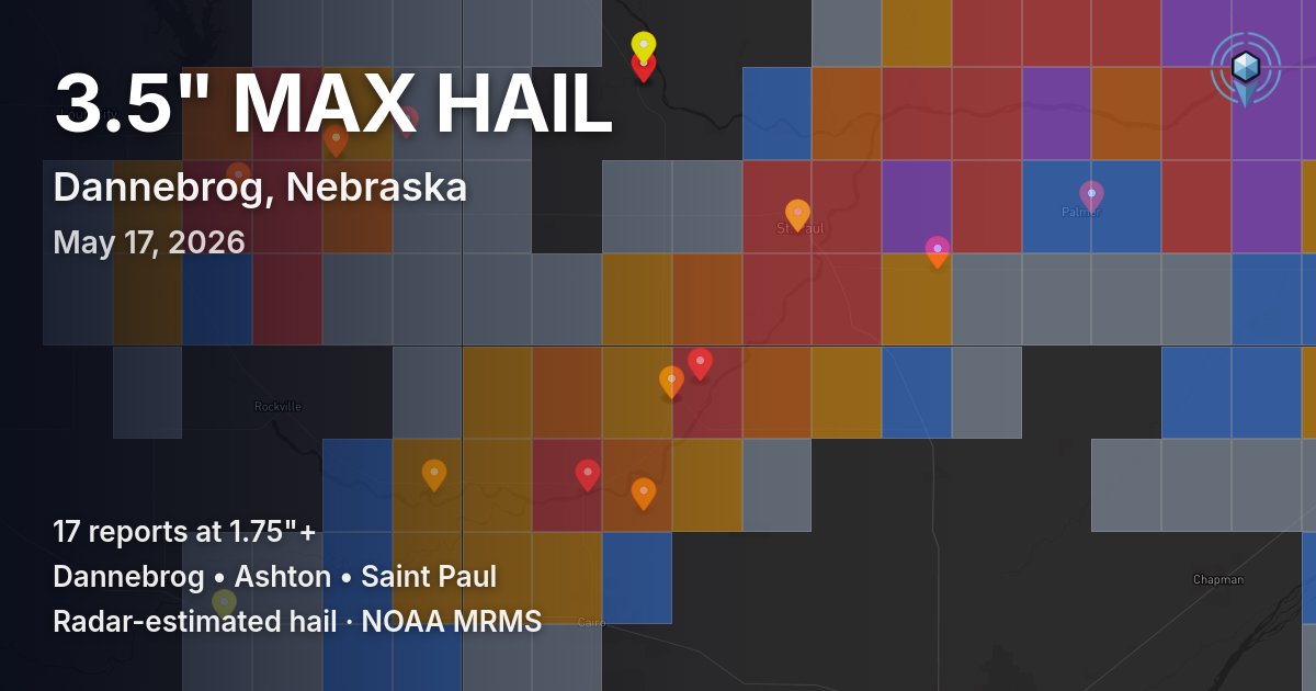 Affected area preview for Dannebrog, NE