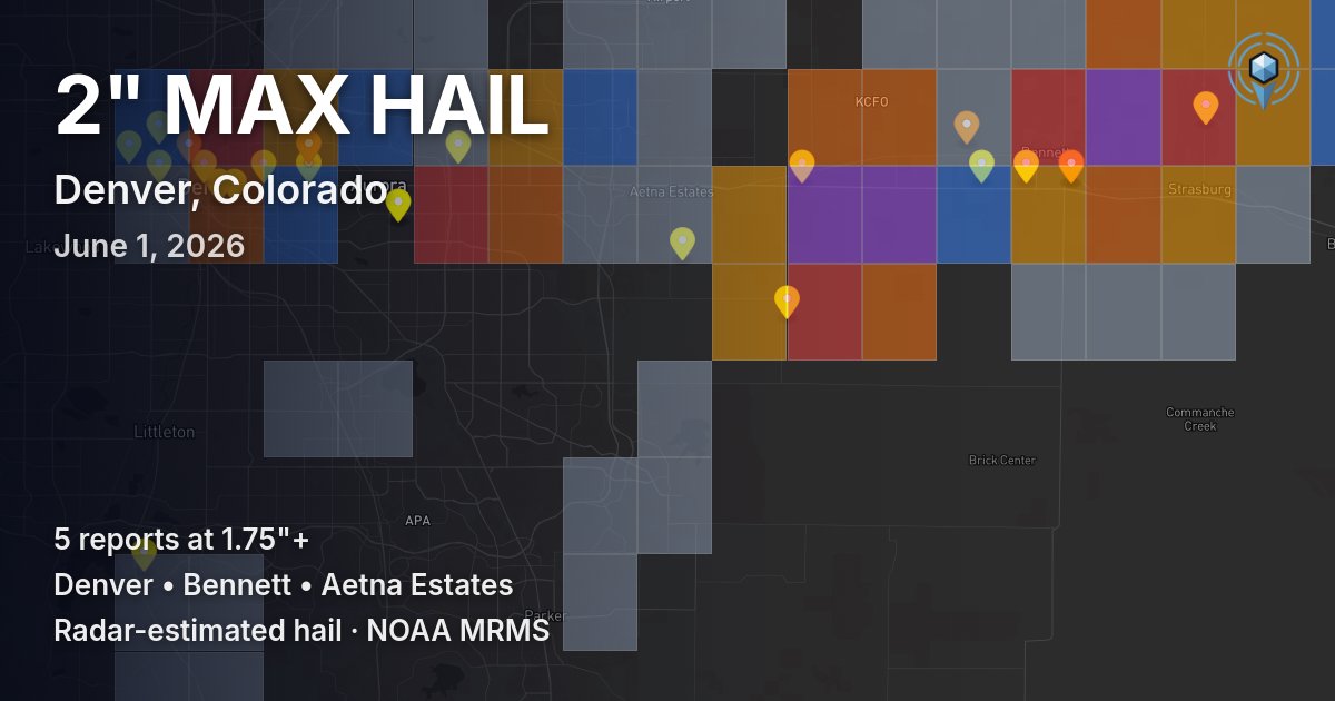 Affected area preview for Denver, CO