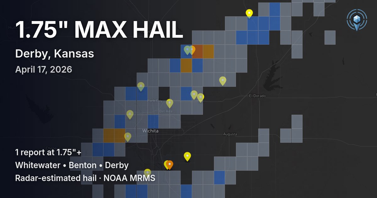 Affected area preview for Derby, KS