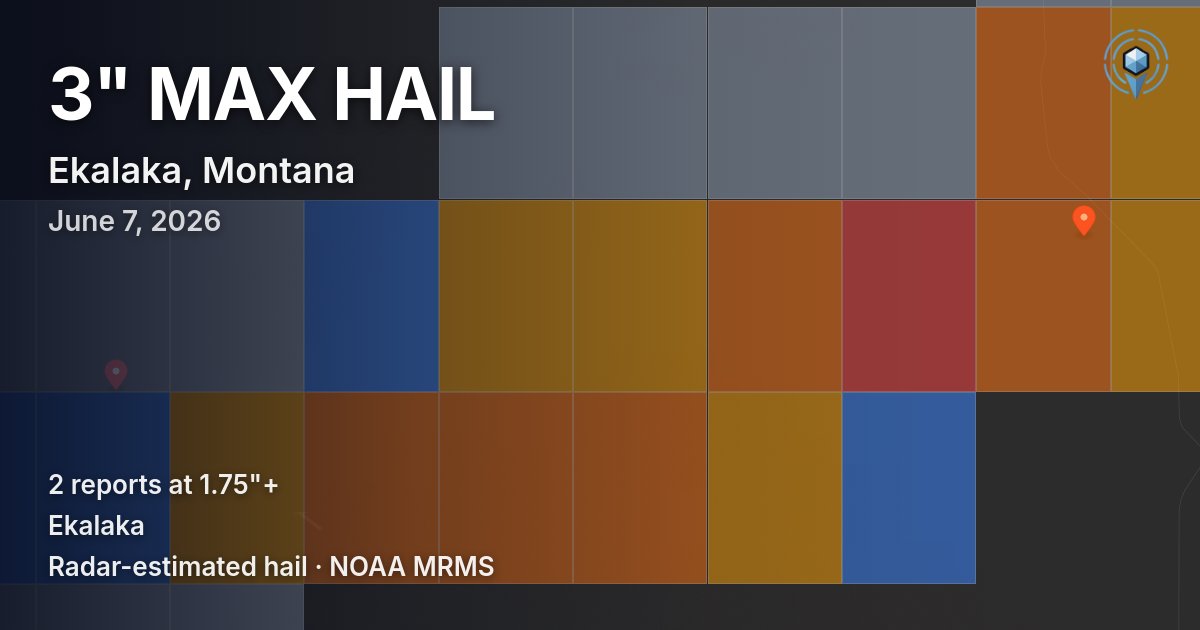Affected area preview for Ekalaka, MT
