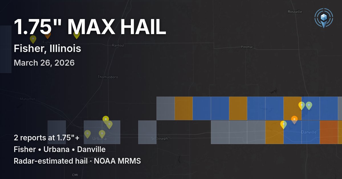 Affected area preview for Fisher, IL