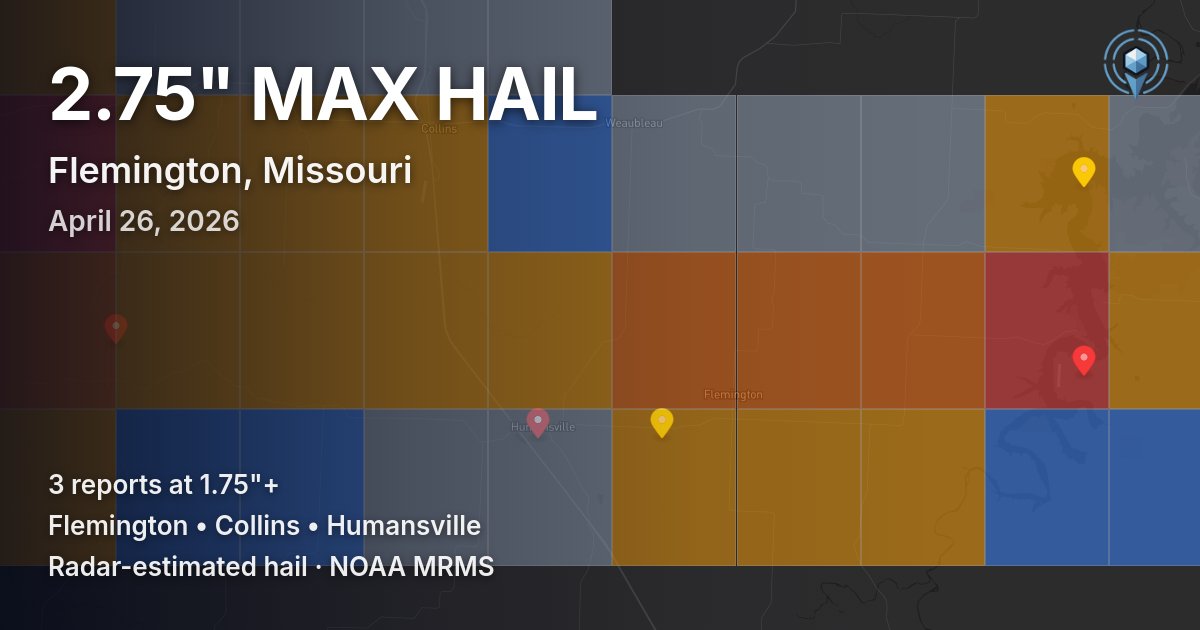 Affected area preview for Flemington, MO