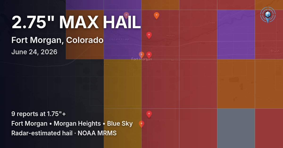 Affected area preview for Fort Morgan, CO