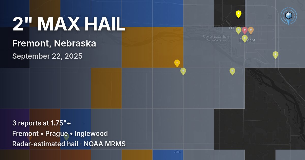 Affected area preview for Fremont, NE
