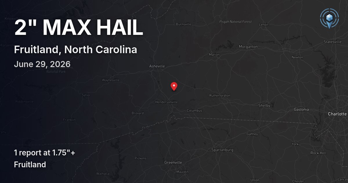 Affected area preview for Fruitland, NC
