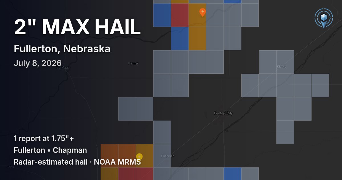 Affected area preview for Fullerton, NE