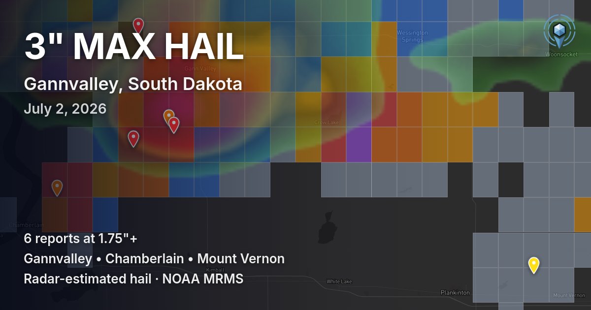 Affected area preview for Gannvalley, SD