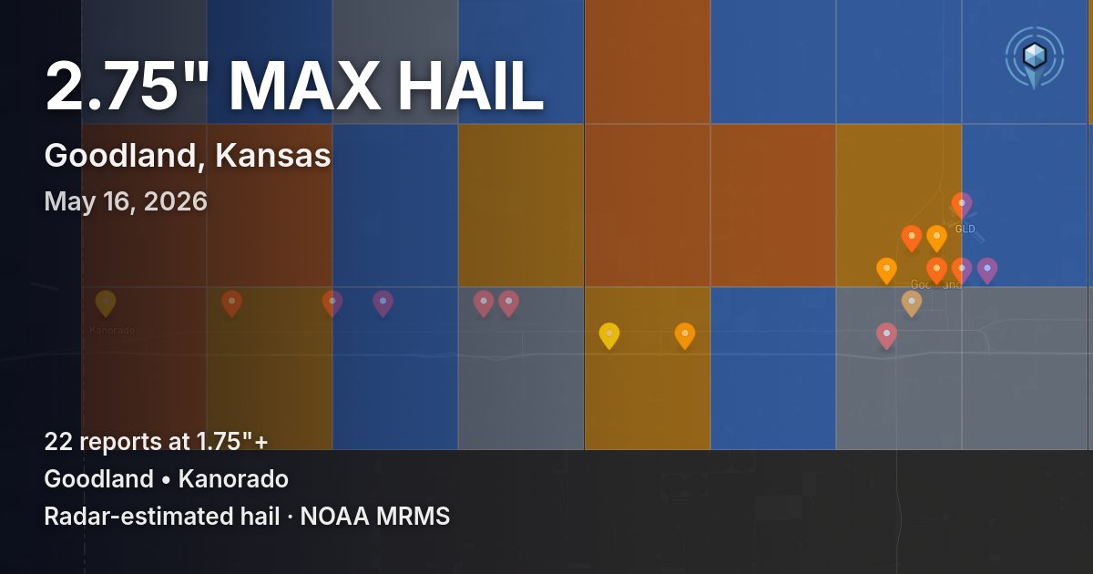 Affected area preview for Goodland, KS