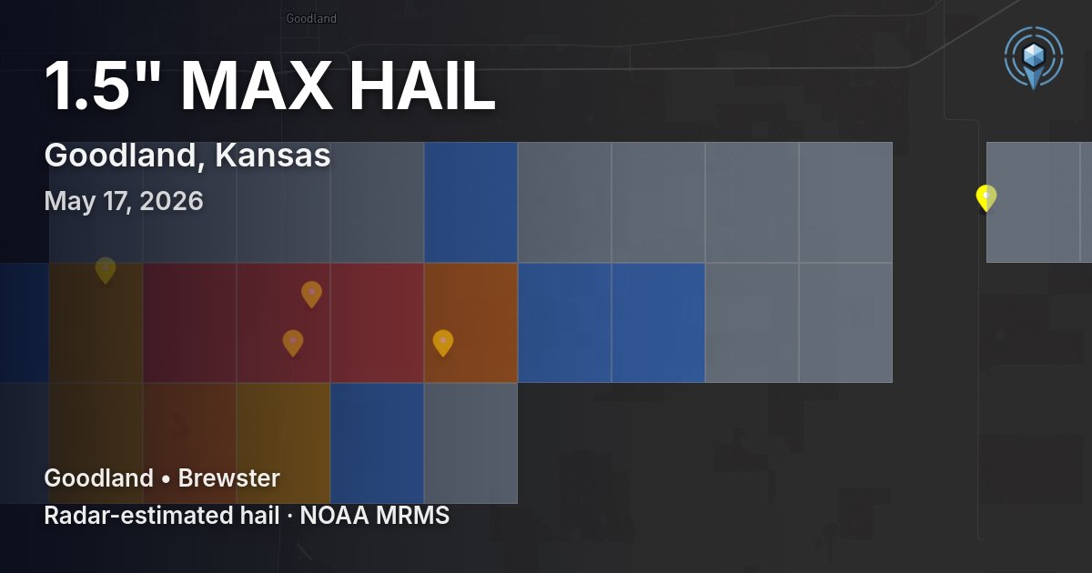 Affected area preview for Goodland, KS