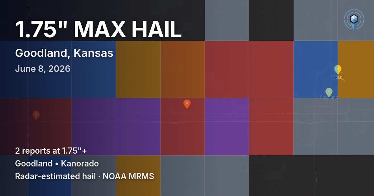 Affected area preview for Goodland, KS