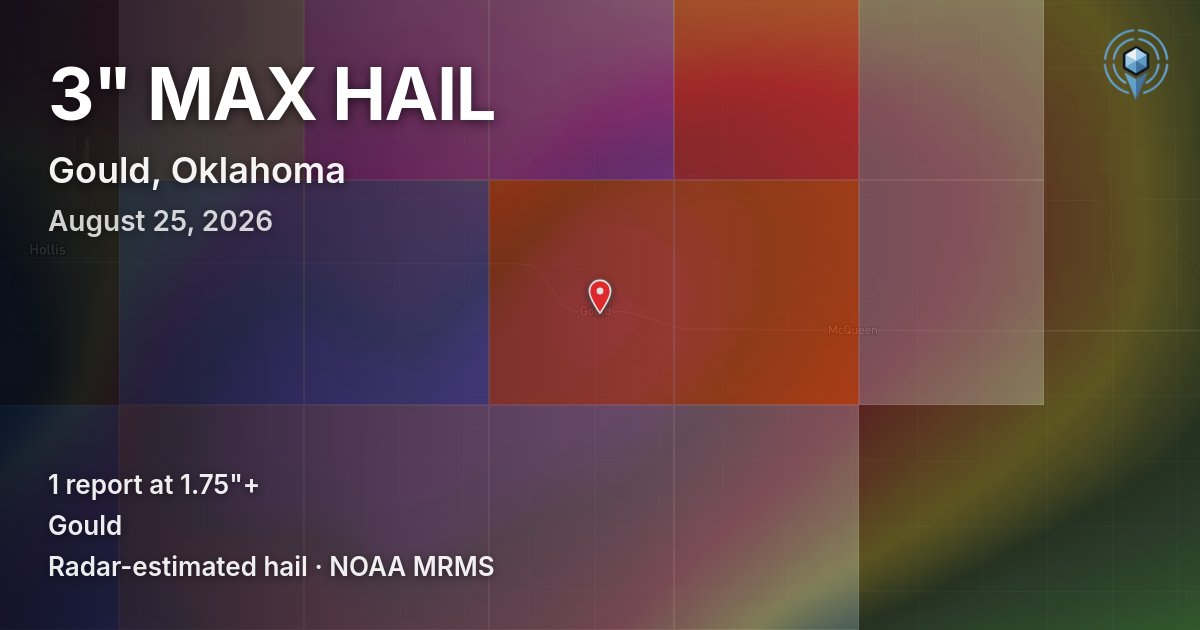 Affected area preview for Gould, OK