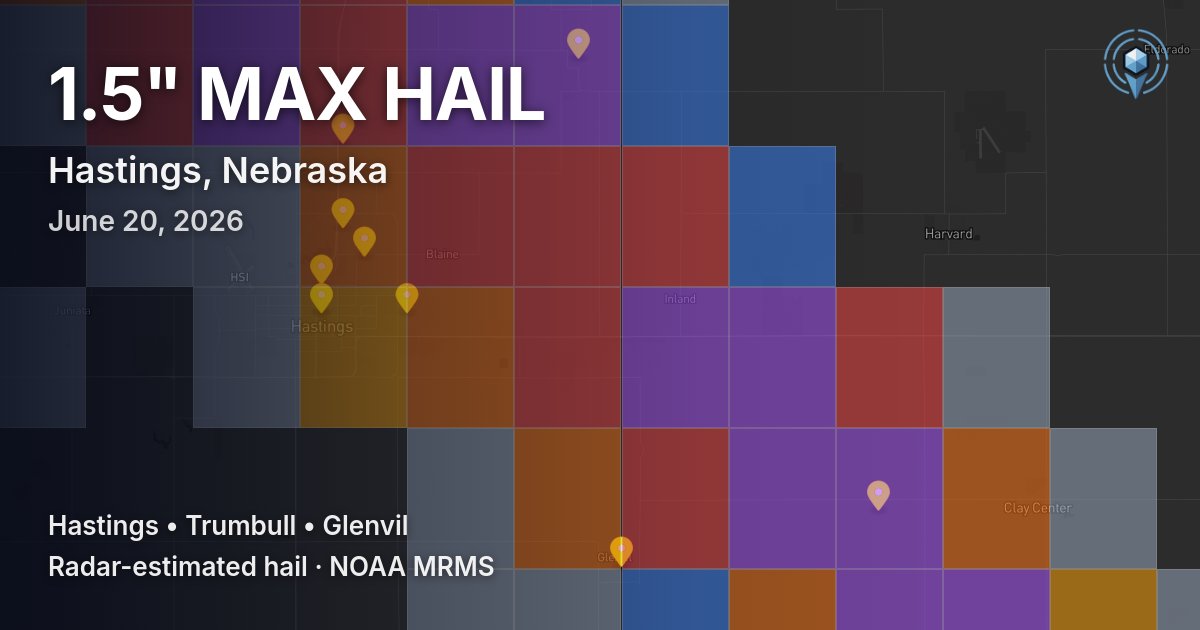Affected area preview for Hastings, NE