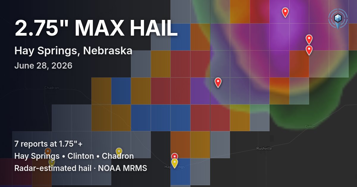 Affected area preview for Hay Springs, NE