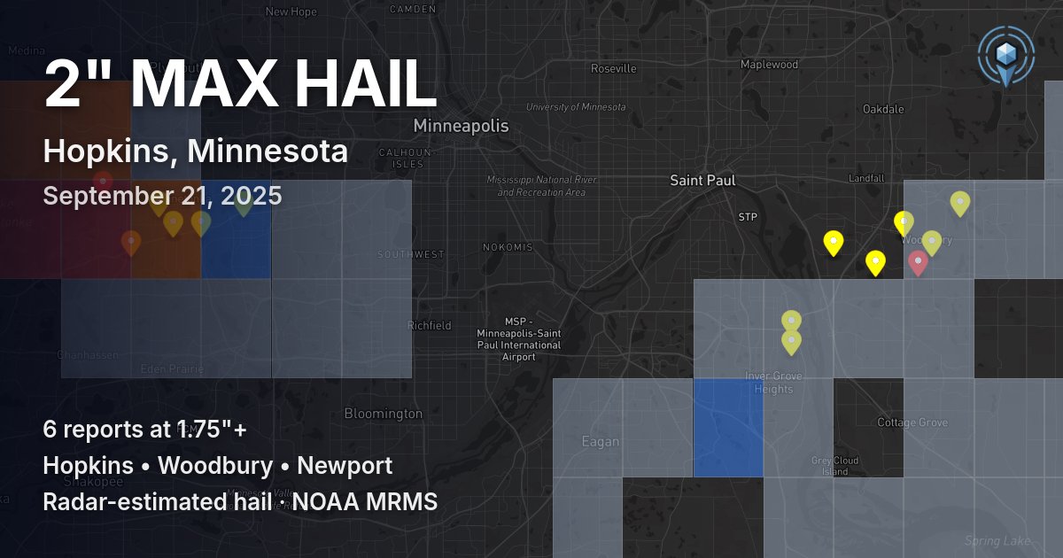 Affected area preview for Hopkins, MN