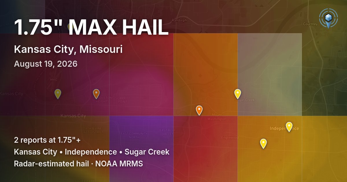 Affected area preview for Kansas City, MO