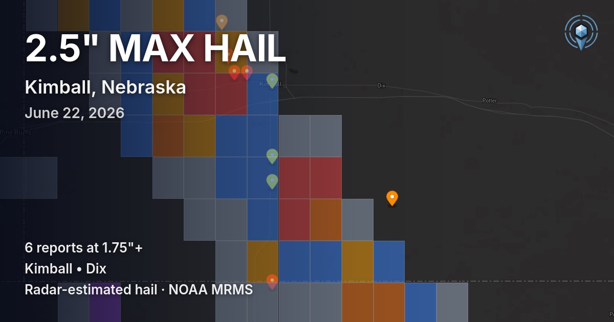 Affected area preview for Kimball, NE