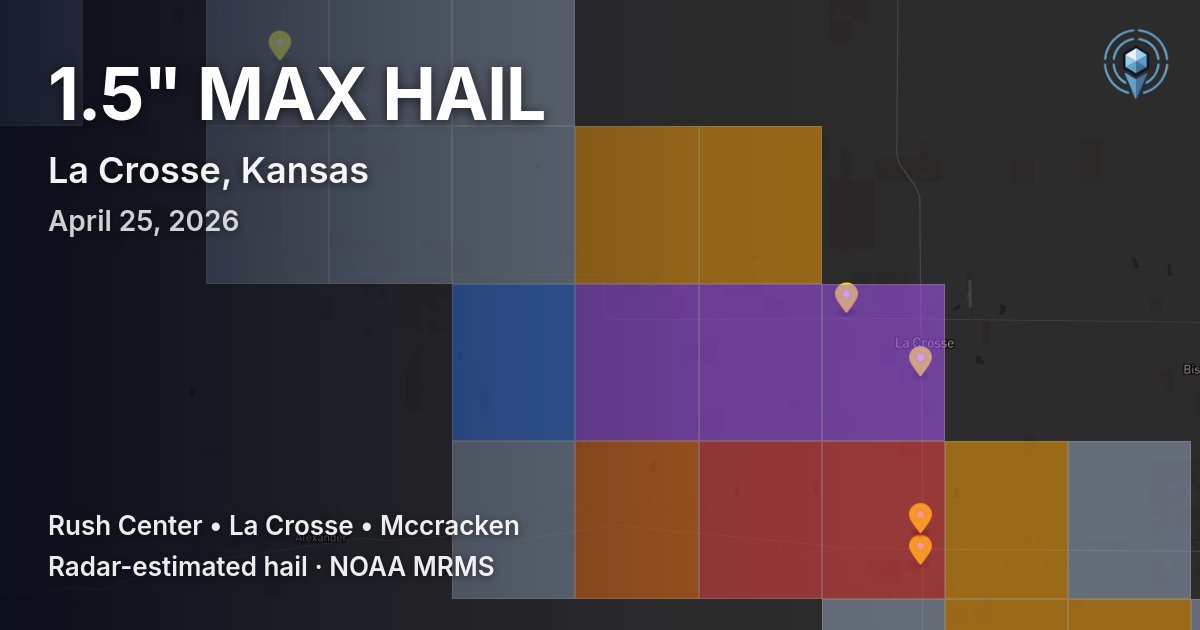 Affected area preview for La Crosse, KS