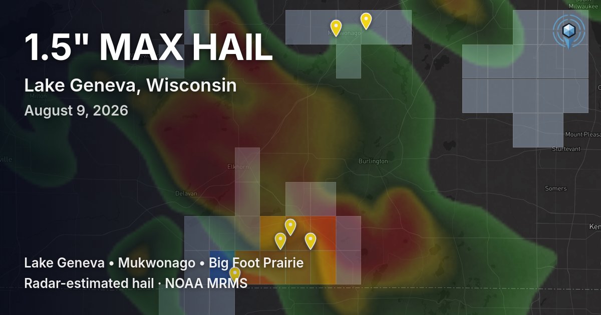 Affected area preview for Lake Geneva, WI