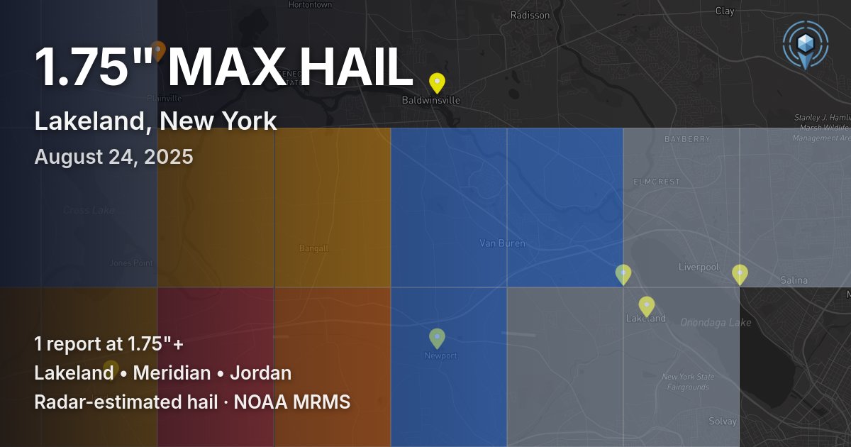 Affected area preview for Lakeland, NY