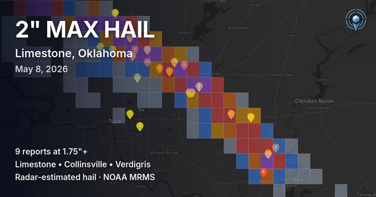 Affected area preview for Limestone, OK