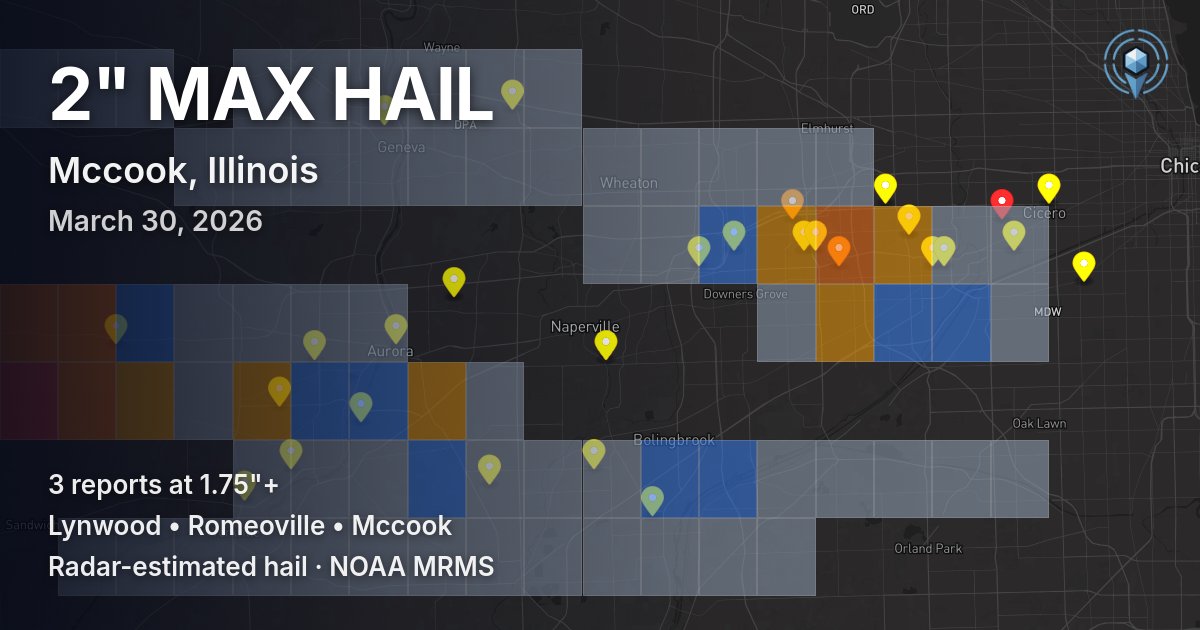 Affected area preview for Mccook, IL