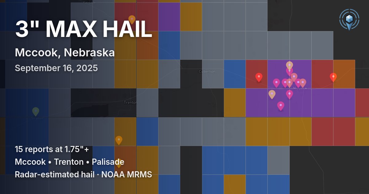 Affected area preview for Mccook, NE