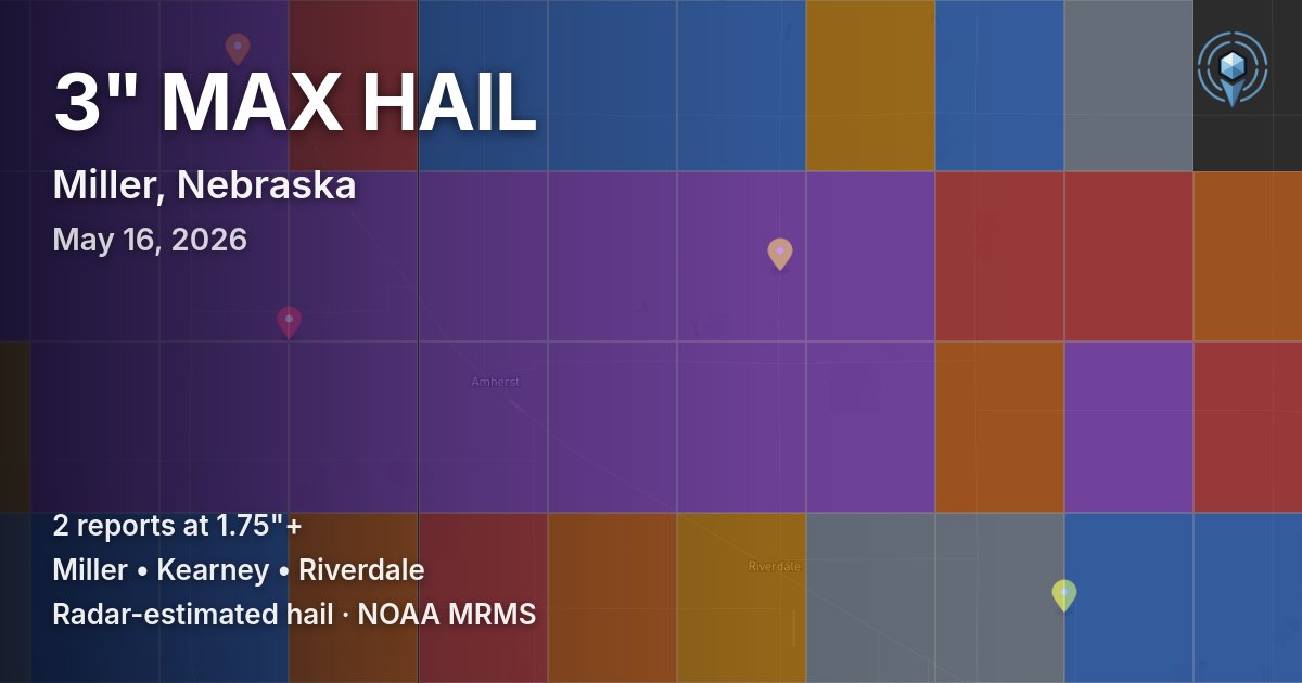 Affected area preview for Miller, NE